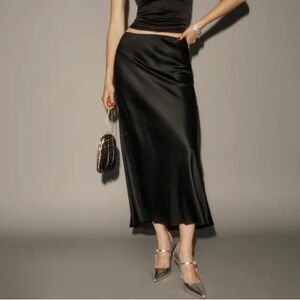 Reformation Silk Slip Skirt